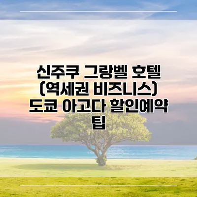 신주쿠 그랑벨 호텔 (역세권 비즈니스) 도쿄 아고다 할인예약 팁