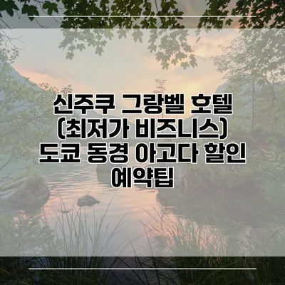 신주쿠 그랑벨 호텔 (최저가 비즈니스) 도쿄 동경 아고다 할인 예약팁