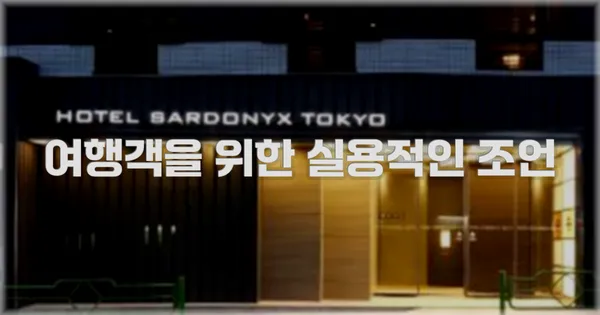 여행객을 위한 실용적인 조언