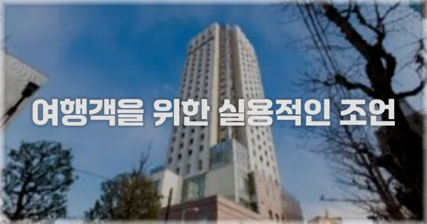 여행객을 위한 실용적인 조언