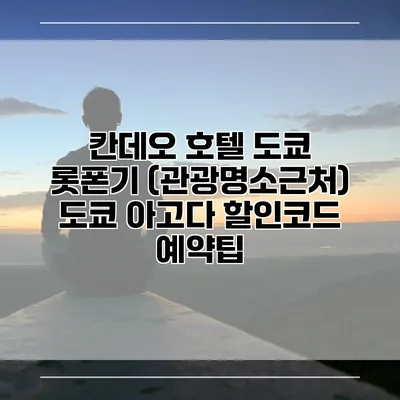 칸데오 호텔 도쿄 롯폰기 (관광명소근처) 도쿄 아고다 할인코드 예약팁