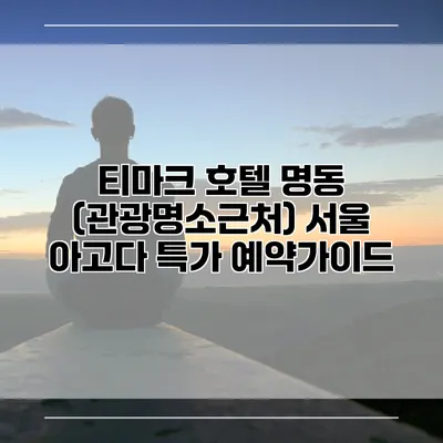 티마크 호텔 명동 (관광명소근처) 서울 아고다 특가 예약가이드