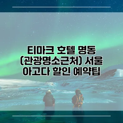 티마크 호텔 명동 (관광명소근처) 서울 아고다 할인 예약팁