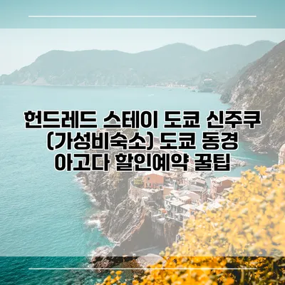 헌드레드 스테이 도쿄 신주쿠 (가성비숙소) 도쿄 동경 아고다 할인예약 꿀팁