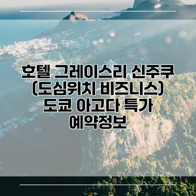 호텔 그레이스리 신주쿠 (도심위치 비즈니스) 도쿄 아고다 특가 예약정보