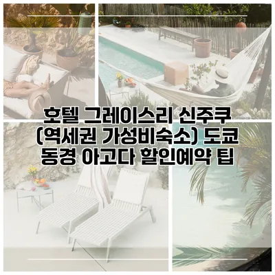 호텔 그레이스리 신주쿠 (역세권 가성비숙소) 도쿄 동경 아고다 할인예약 팁