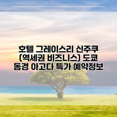 호텔 그레이스리 신주쿠 (역세권 비즈니스) 도쿄 동경 아고다 특가 예약정보