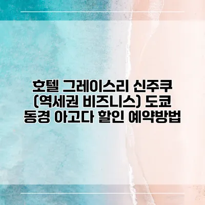 호텔 그레이스리 신주쿠 (역세권 비즈니스) 도쿄 동경 아고다 할인 예약방법