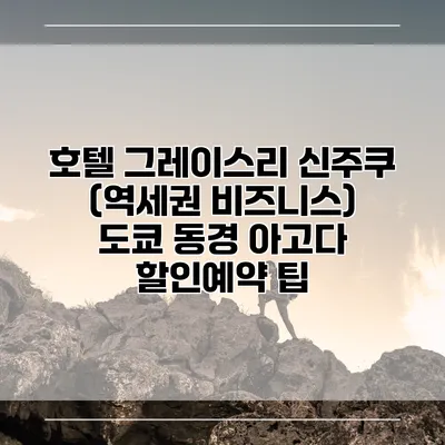 호텔 그레이스리 신주쿠 (역세권 비즈니스) 도쿄 동경 아고다 할인예약 팁