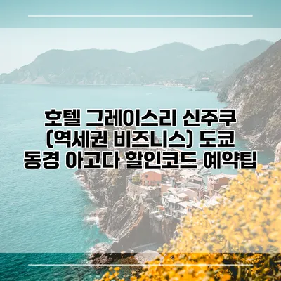 호텔 그레이스리 신주쿠 (역세권 비즈니스) 도쿄 동경 아고다 할인코드 예약팁
