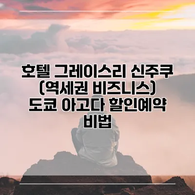 호텔 그레이스리 신주쿠 (역세권 비즈니스) 도쿄 아고다 할인예약 비법