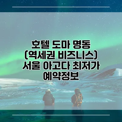 호텔 도마 명동 (역세권 비즈니스) 서울 아고다 최저가 예약정보