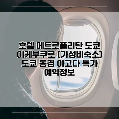 호텔 메트로폴리탄 도쿄 이케부쿠로 (가성비숙소) 도쿄 동경 아고다 특가 예약정보