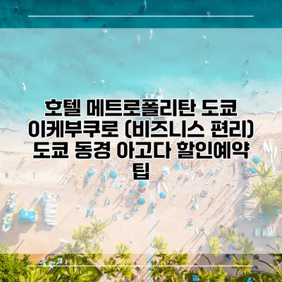 호텔 메트로폴리탄 도쿄 이케부쿠로 (비즈니스 편리) 도쿄 동경 아고다 할인예약 팁