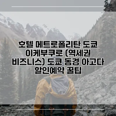 호텔 메트로폴리탄 도쿄 이케부쿠로 (역세권 비즈니스) 도쿄 동경 아고다 할인예약 꿀팁