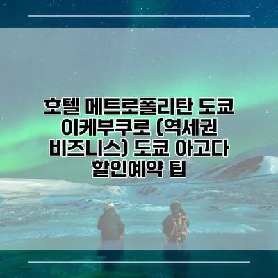 호텔 메트로폴리탄 도쿄 이케부쿠로 (역세권 비즈니스) 도쿄 아고다 할인예약 팁