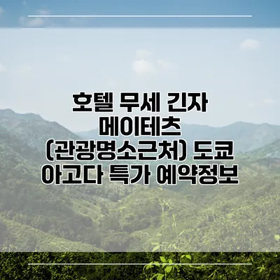 호텔 무세 긴자 메이테츠 (관광명소근처) 도쿄 아고다 특가 예약정보