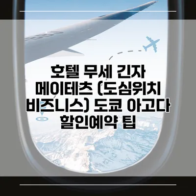 호텔 무세 긴자 메이테츠 (도심위치 비즈니스) 도쿄 아고다 할인예약 팁