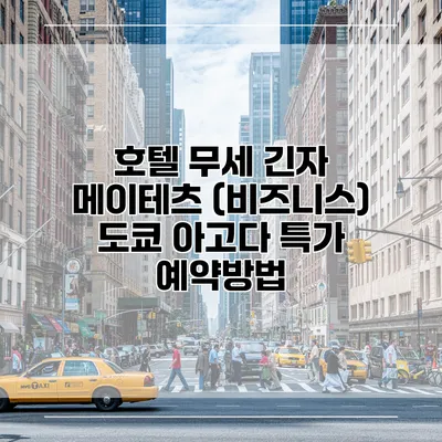 호텔 무세 긴자 메이테츠 (비즈니스) 도쿄 아고다 특가 예약방법