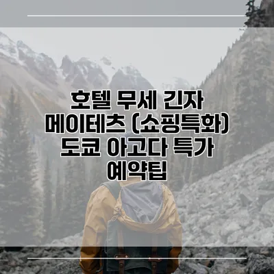 호텔 무세 긴자 메이테츠 (쇼핑특화) 도쿄 아고다 특가 예약팁