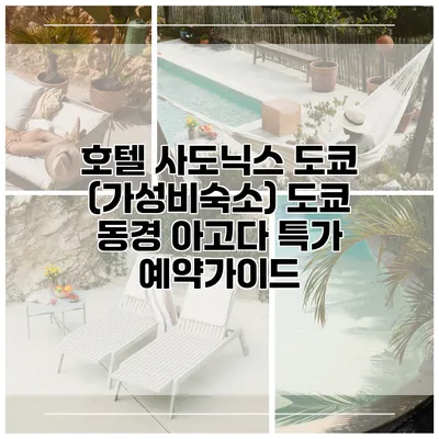 호텔 사도닉스 도쿄 (가성비숙소) 도쿄 동경 아고다 특가 예약가이드