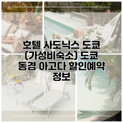 호텔 사도닉스 도쿄 (가성비숙소) 도쿄 동경 아고다 할인예약 정보