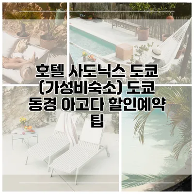 호텔 사도닉스 도쿄 (가성비숙소) 도쿄 동경 아고다 할인예약 팁