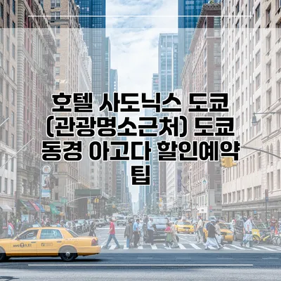 호텔 사도닉스 도쿄 (관광명소근처) 도쿄 동경 아고다 할인예약 팁