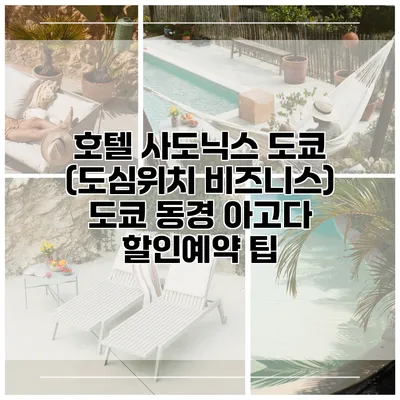호텔 사도닉스 도쿄 (도심위치 비즈니스) 도쿄 동경 아고다 할인예약 팁