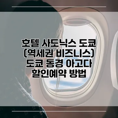 호텔 사도닉스 도쿄 (역세권 비즈니스) 도쿄 동경 아고다 할인예약 방법