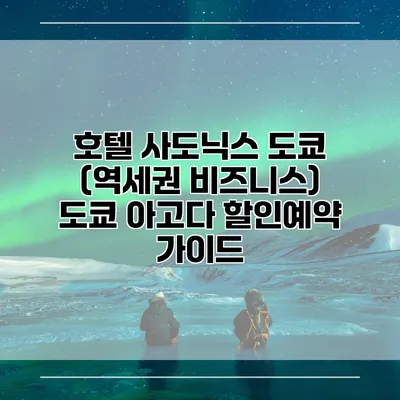 호텔 사도닉스 도쿄 (역세권 비즈니스) 도쿄 아고다 할인예약 가이드