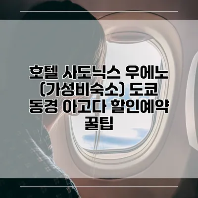 호텔 사도닉스 우에노 (가성비숙소) 도쿄 동경 아고다 할인예약 꿀팁