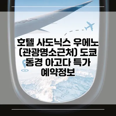 호텔 사도닉스 우에노 (관광명소근처) 도쿄 동경 아고다 특가 예약정보