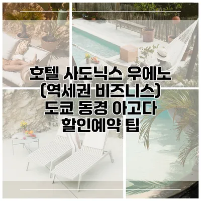 호텔 사도닉스 우에노 (역세권 비즈니스) 도쿄 동경 아고다 할인예약 팁
