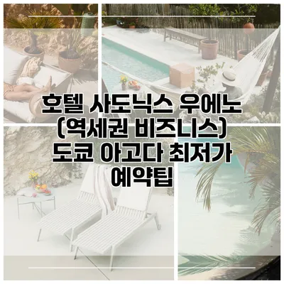 호텔 사도닉스 우에노 (역세권 비즈니스) 도쿄 아고다 최저가 예약팁
