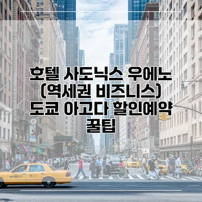 호텔 사도닉스 우에노 (역세권 비즈니스) 도쿄 아고다 할인예약 꿀팁