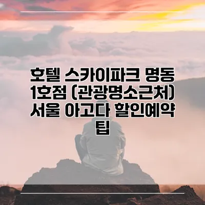 호텔 스카이파크 명동 1호점 (관광명소근처) 서울 아고다 할인예약 팁