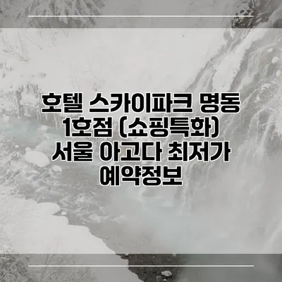 호텔 스카이파크 명동 1호점 (쇼핑특화) 서울 아고다 최저가 예약정보