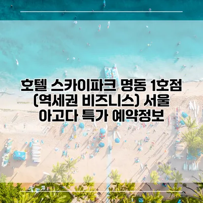 호텔 스카이파크 명동 1호점 (역세권 비즈니스) 서울 아고다 특가 예약정보