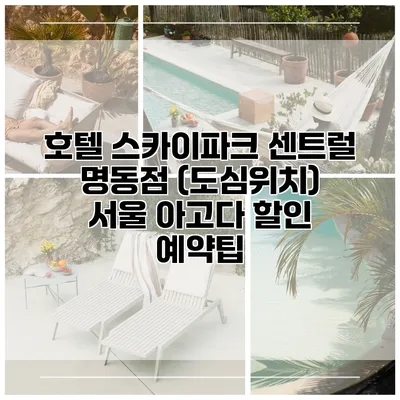 호텔 스카이파크 센트럴 명동점 (도심위치) 서울 아고다 할인 예약팁