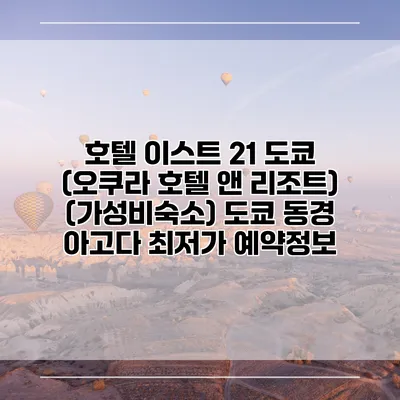 호텔 이스트 21 도쿄 (오쿠라 호텔 앤 리조트) (가성비숙소) 도쿄 동경 아고다 최저가 예약정보