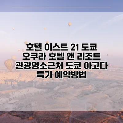 호텔 이스트 21 도쿄 오쿠라 호텔 앤 리조트 관광명소근처 도쿄 아고다 특가 예약방법
