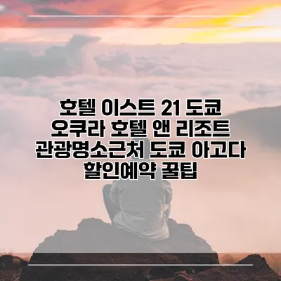 호텔 이스트 21 도쿄 오쿠라 호텔 앤 리조트 관광명소근처 도쿄 아고다 할인예약 꿀팁